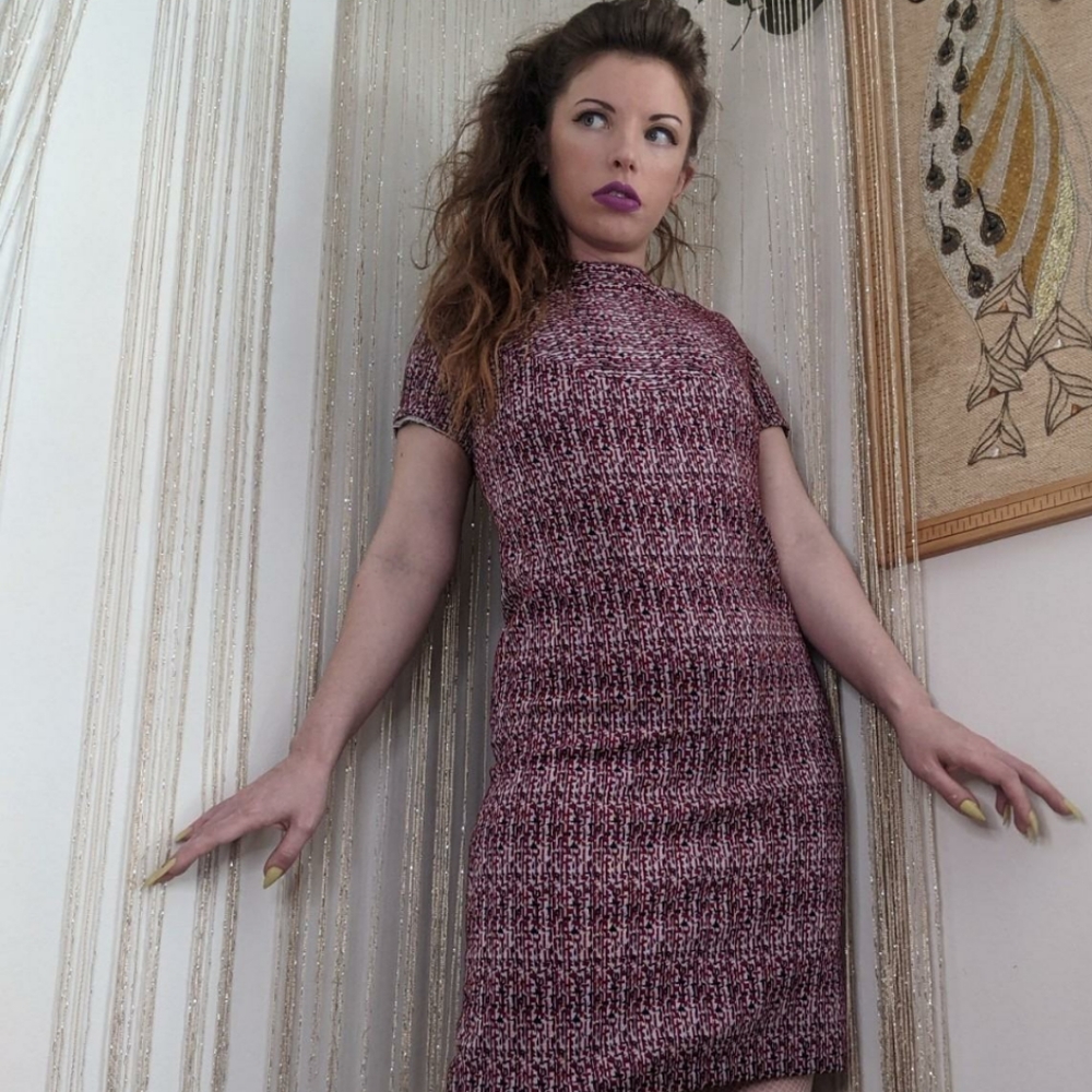 Vintage 1960's Polyester Mod Scooter Mini Dress Size Small/Medium